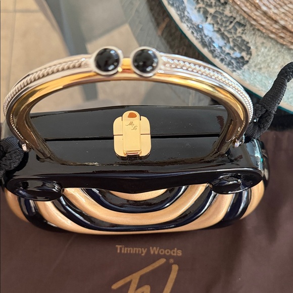 Timmy Woods Black and Gold Small Bag - Picture 3 of 9